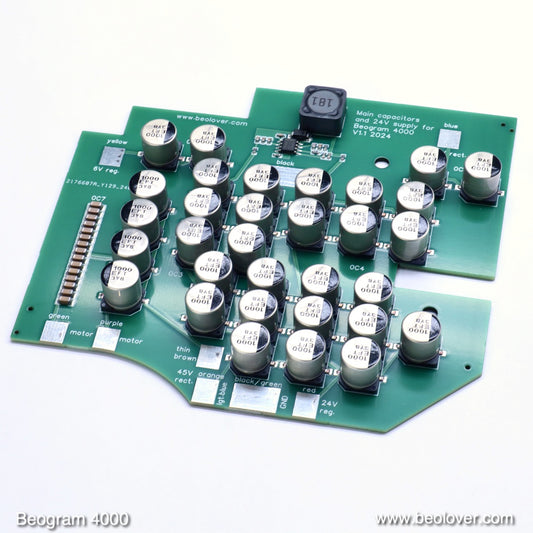 Efficient 24V Power Supply and Main Capacitors for Beogram 4000