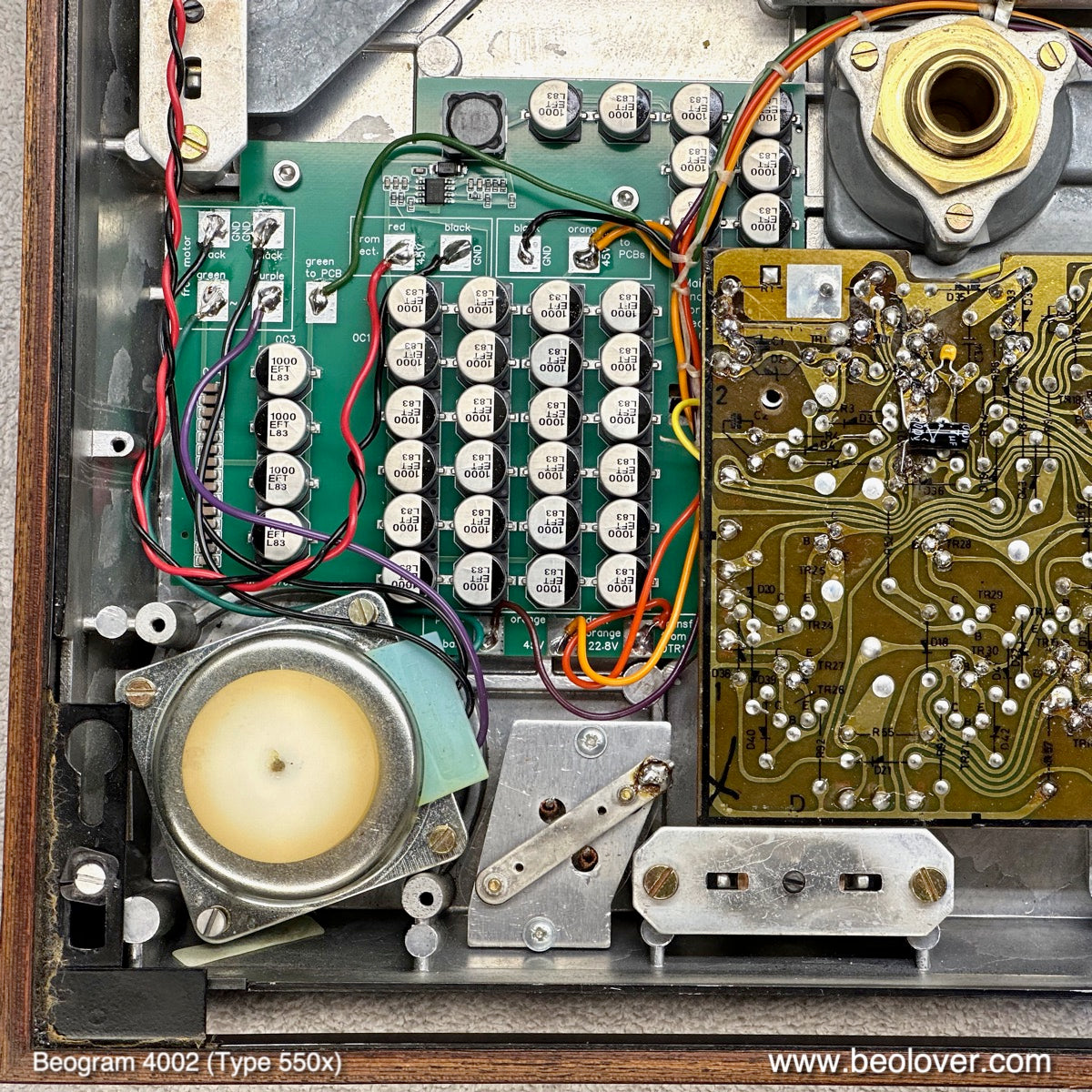 Efficient 22.8V Power Supply and Main Capacitors for Beogram 4002 (Types 550x)