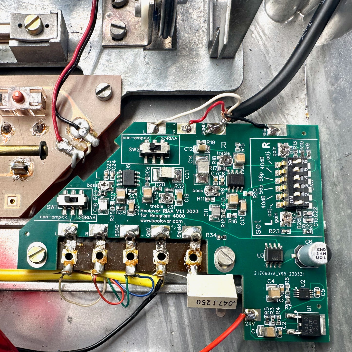 Internal RIAA Pre-Amplifier for Beogram 4000