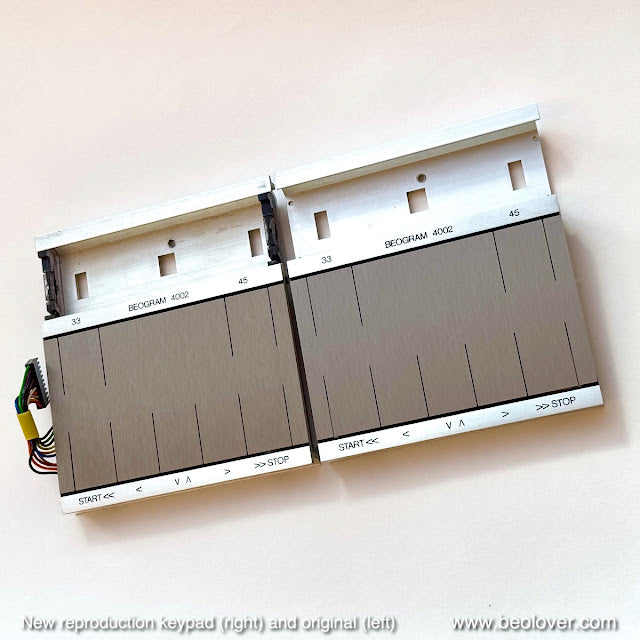 Keypad Restoration Service for Beogram 4002 and 4004