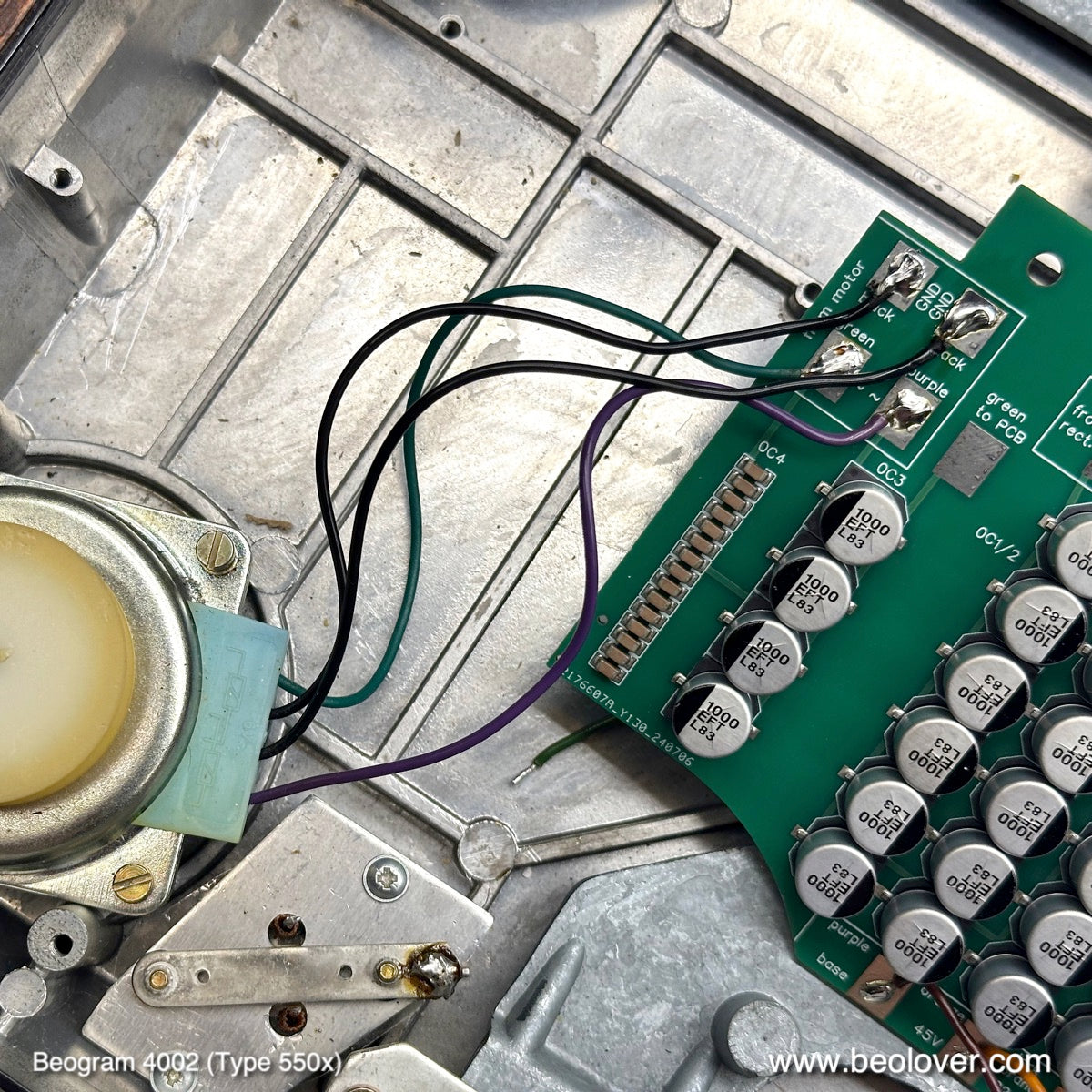 Efficient 22.8V Power Supply and Main Capacitors for Beogram 4002 (Types 550x)